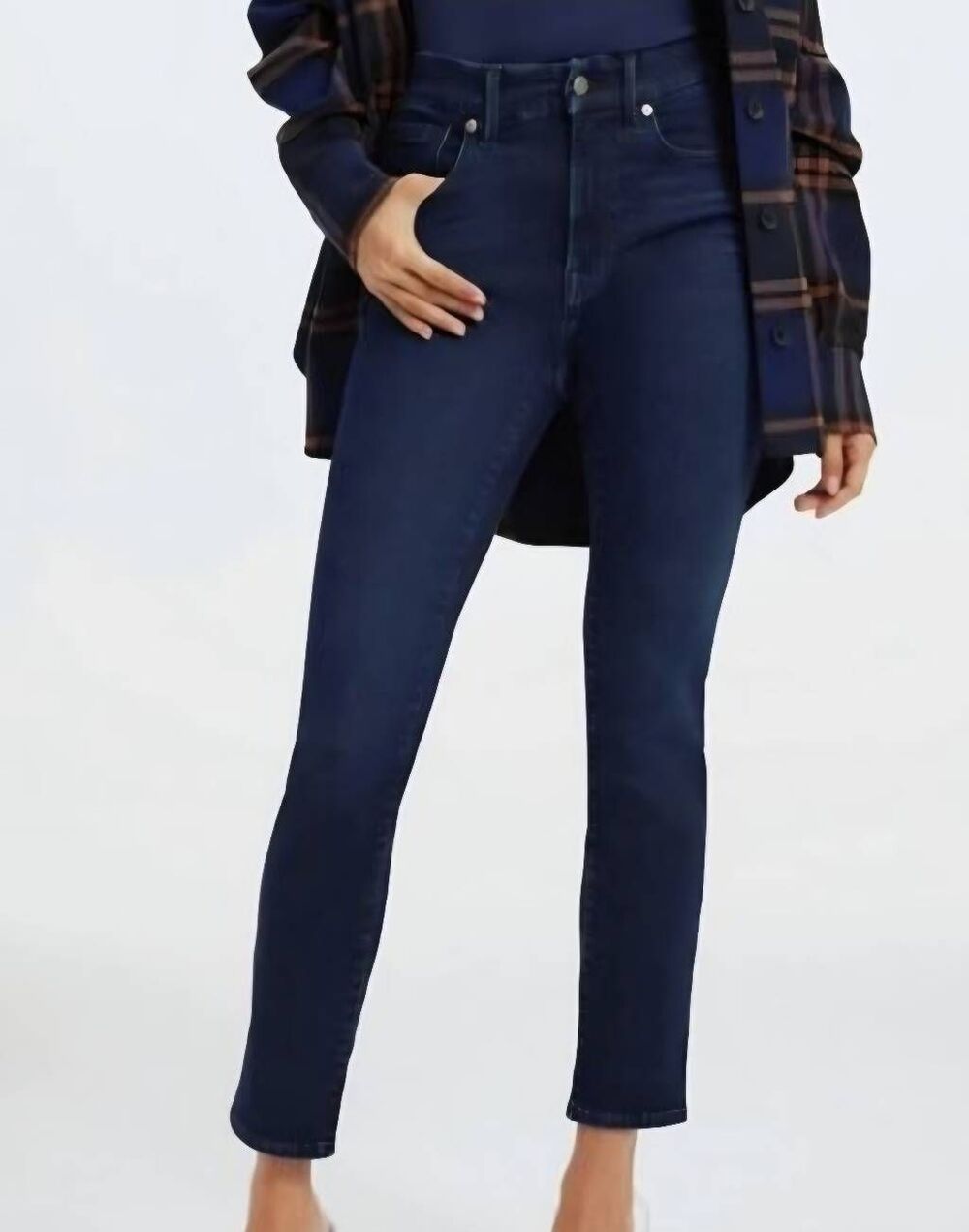 Good American Always Fits Good Legs Cigarette Jeans In Blue224 Sz 6-12